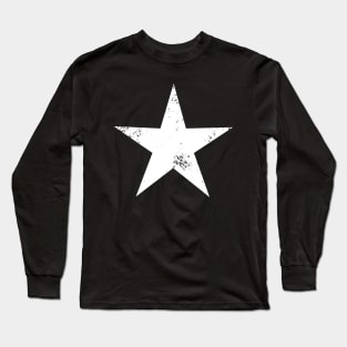 Distressed Star Vintage White Star Long Sleeve T-Shirt